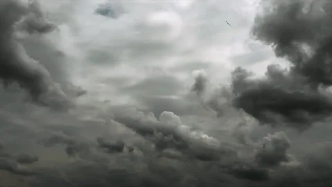 Motion controlled time lapse taken of dramatic sky and bad weather Stock Footage 310183666