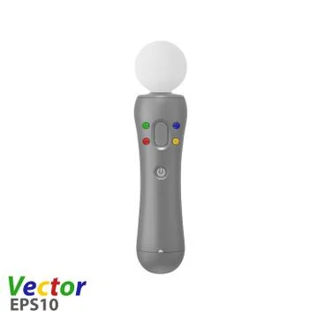 The motion controller of the virtual reality in the vector.Gamepad for game cons Illustrazione stock