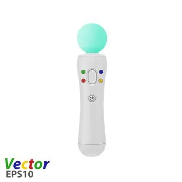 The motion controller of the virtual reality in the vector.Gamepad for game cons Illustrazione stock
