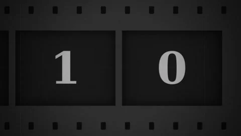 Motion of a countdown timer displaying numbers 5, 4, 1, 0 in sequence for c.. Video stock 342535919