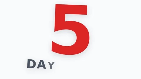 Motion countdown video showing five days left with dynamic countdown animatio Stock-Footage 338314005