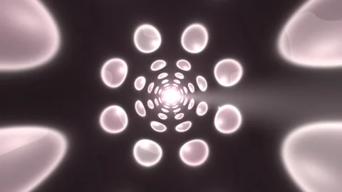 Motion created by light forms in a tunnel space Stock Footage 338323132