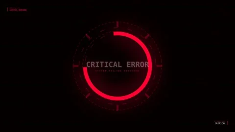 Motion of a critical error warning in futuristic digital interface with glo.. Stock Footage 342624256