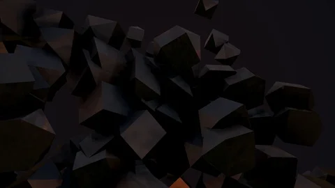 Motion cubes abstraction nature mapping Stock Footage 105421703