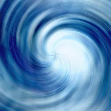 Motion curled blue flash beam in space Illustrazione stock