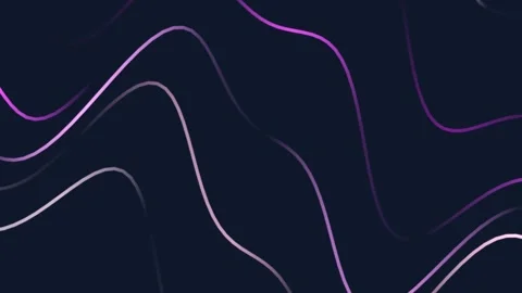 A motion dark blue urple gradient background with soft white flowing wave lines Stock Footage 327774690