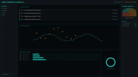 Motion Data Analysis Video Showing Dynamic Graphs and Interactive Charts fo.. 库存影片 342652138