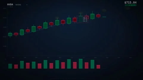 Motion Data Visualization of Stock Market Trends with Dynamic Graphs and Ch.. 库存影片 342564979