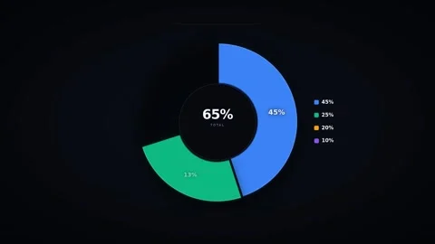 Motion Data Visualization Video Showing Dynamic Circular Progress Indicator.. 库存影片 342544690