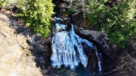 In Motion - Delphi Falls - Central New York Stock Photos
