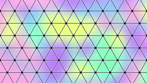 Motion design abstract background Color neon gradient holographic loop animation 스톡 동영상 153499025