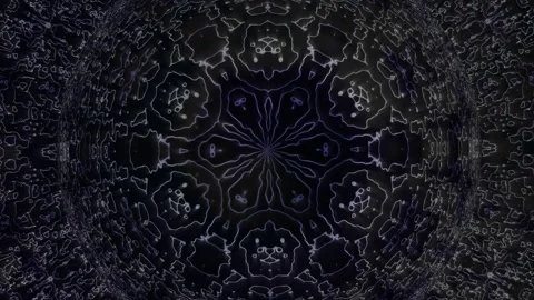 Motion design with abstract patterns and shapes on dark Stock Footage 339963429
