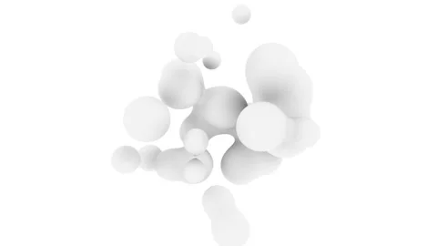 Motion design. Abstract white figure on a white background. Seamless loop. Stock Footage 144545319