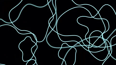 Motion design, animation of chaotic lines on a dark background. Stock Footage 257266557