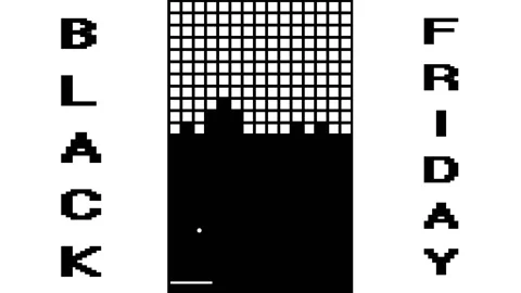 Motion design animation in the style of the black friday arkanoid video game. Stock Footage 204092582