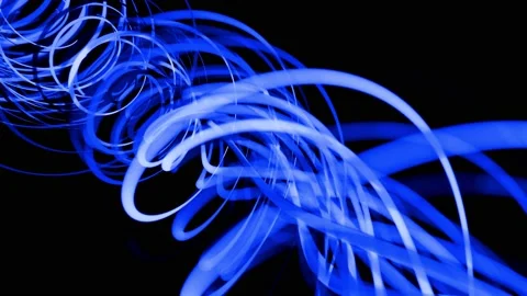 Motion design bg of flow particles shaping lines, helix and abstract structures Stock Footage 140934144