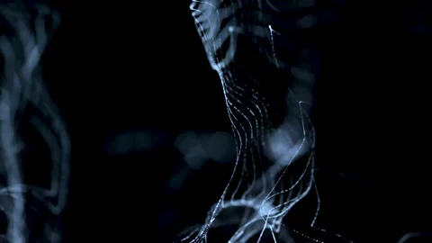 Motion design bg multicolor lines. Lines form structure fibers Stock Footage 219712755