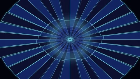 Motion design with blue lines creating a spiral tunnel effect Stock Footage 337072421
