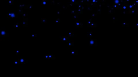 Motion design blue particles move smoothly across the screen. dark background Stockillustratie