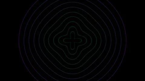 Motion design with circular lines on black background Stock Footage 339515409