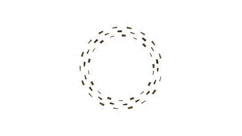 Motion design of circular shapes rotating in a dynamic Stock Footage 339503768