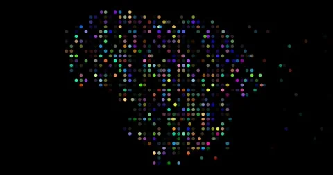 Motion Design Dots Swarming to Construct Lithuania Border Animation Stock Footage 318526730