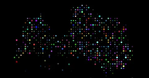 Motion Design Dots Swarming to Construct Latvia Border Animation Stock Footage 318670662