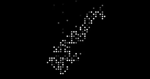 Motion Design Dots Swarming to Construct Monaco Border Animation Stock Footage 318779741