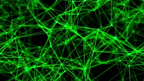 Motion design in the form of an abstract green 4k web. Motion graphics neon Stock Footage 229492624