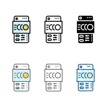 Motion design minimal ux ui design color icon vector 스톡 일러스트