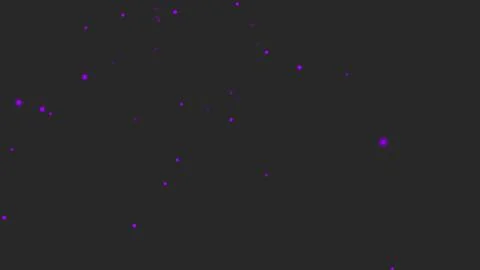 Motion design purple particles move smoothly across the screen. Dark background Illustrazione stock