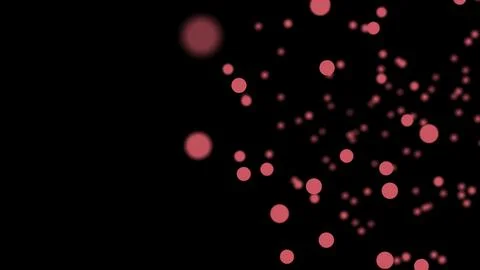 Motion design red particles on a dark background red plexus 4k. Motion graphics Stock Illustration
