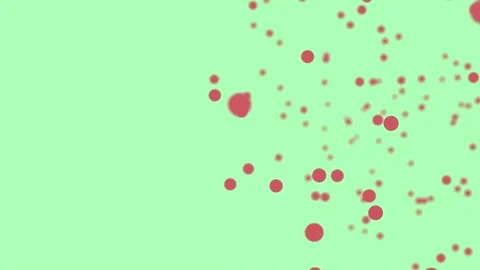 Motion design red particles on a light green background red plexus 4k. Motion Stock Footage 229489781