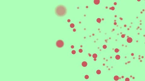 Motion design red particles on a light green background red plexus 4k. Motion Stock Illustration