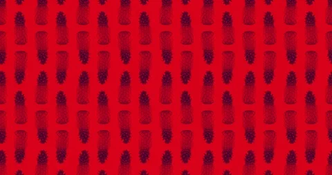 Motion design. Seamless pattern. Pineapple on red background 動画素材 120678424