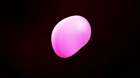 Motion design. Smooth animation of bubbles, metaball with inner red glow. 3d Stock Footage 162423252