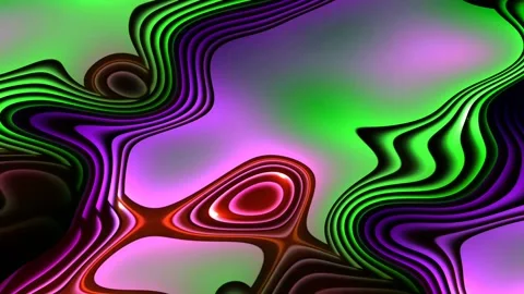 Motion design template, smooth corrugated neon watercolor Fluid Stock Footage 135532117