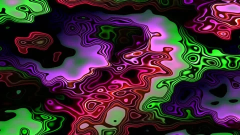 Motion design template, smooth corrugated neon watercolor Fluid Stock Footage 135532383