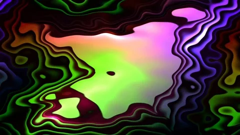 Motion design template, smooth corrugated neon watercolor Fluid Stock Footage 135533991