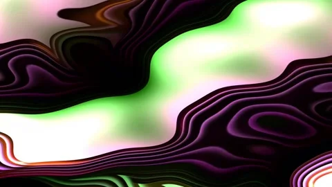 Motion design template, smooth corrugated neon watercolor Fluid Stock Footage 135534111