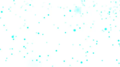 Motion design turquoise particles move slowly across the screen. White Stock Footage 229494562
