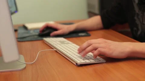 Motion Design Typing on a Keyboard Stock Footage 51376974