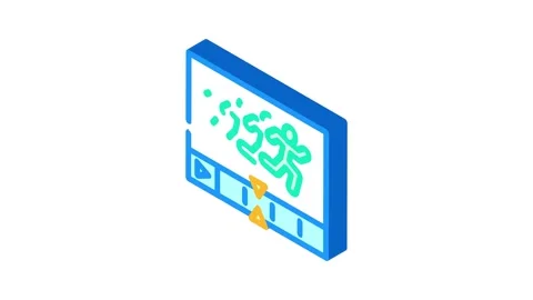 Motion design ux ui design isometric icon animation Stock Footage 327286531