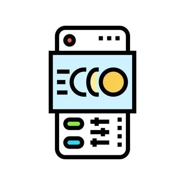 Motion design ux ui design color icon vector illustration Stock Illustration