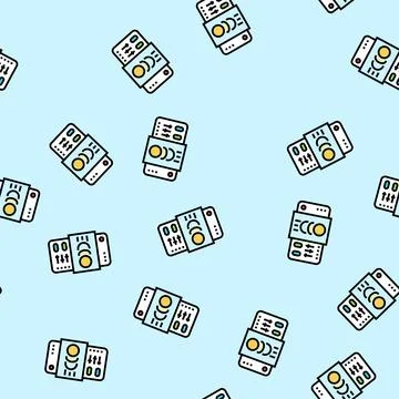 Motion design ux ui design vector seamless pattern Stock Illustration