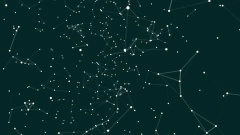 Motion design white plexus 4K. Motion graphics white web on a swamp background Stock Illustration