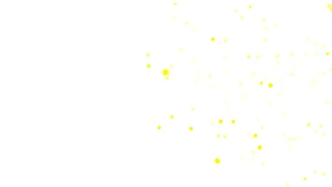 Motion design yellow particles move smoothly on a white background. Yellow Stock Footage 229494643