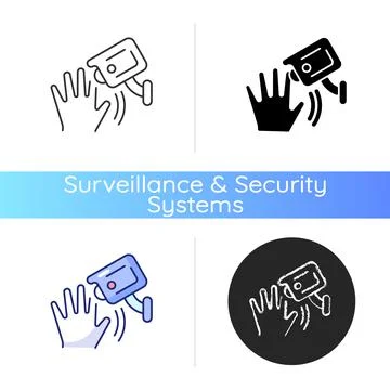 Motion detection camera icon Stock Illustration