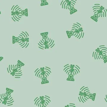 Motion detection sensor module line vector seamless pattern Stock Illustration