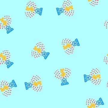 Motion detection sensor module vector seamless pattern Stock Illustration